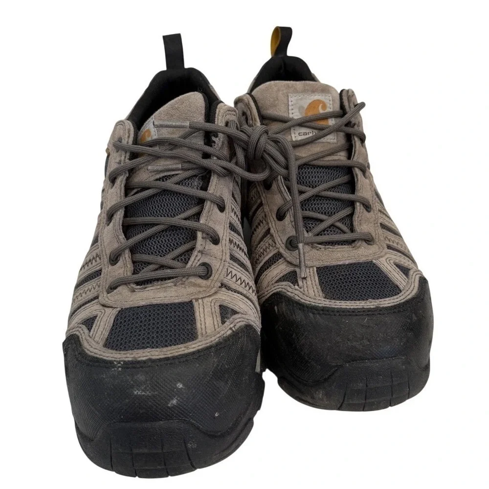 Carhartt Waterproof Mens Work Hiking‎ Boots Brown Suede Mesh Lace Up Size 10